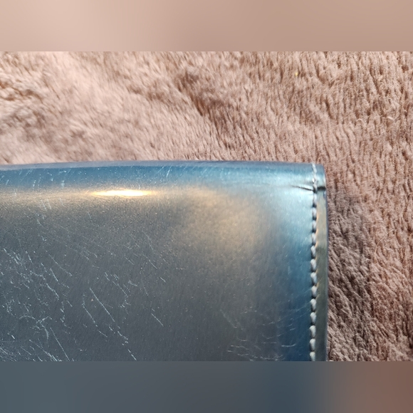 Christian Dior Metallic Blue Patent Long Wallet - Picture 5 of 9